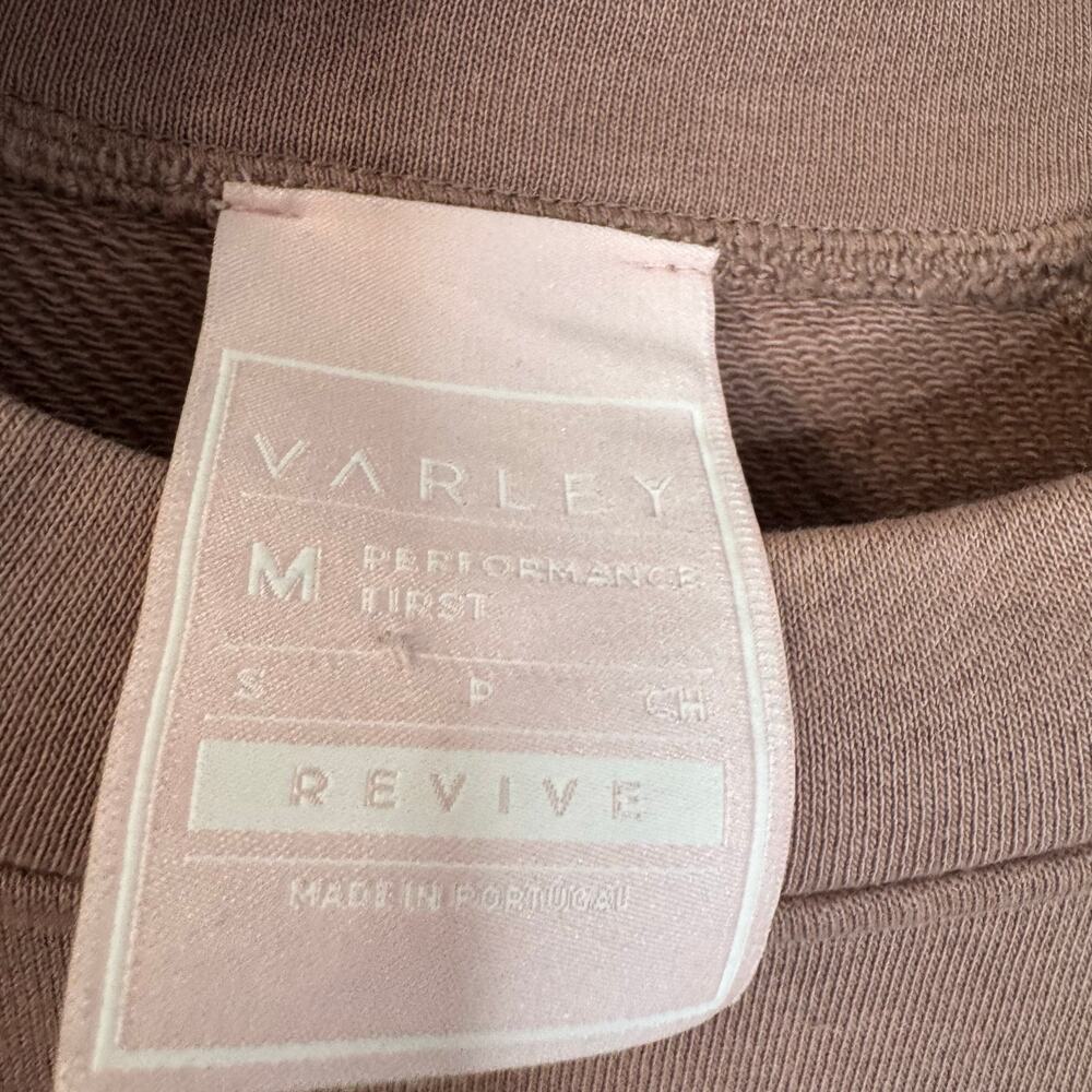 Varley Blush Manning Sweatshirt Double Zippered Pullover Casual Women's S - Picture 11 of 12